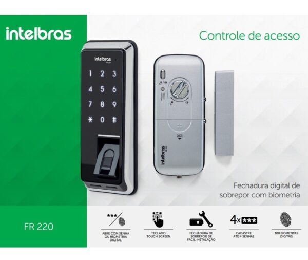 FECHADURA DIGITAL FR-220 INTELBRAS
